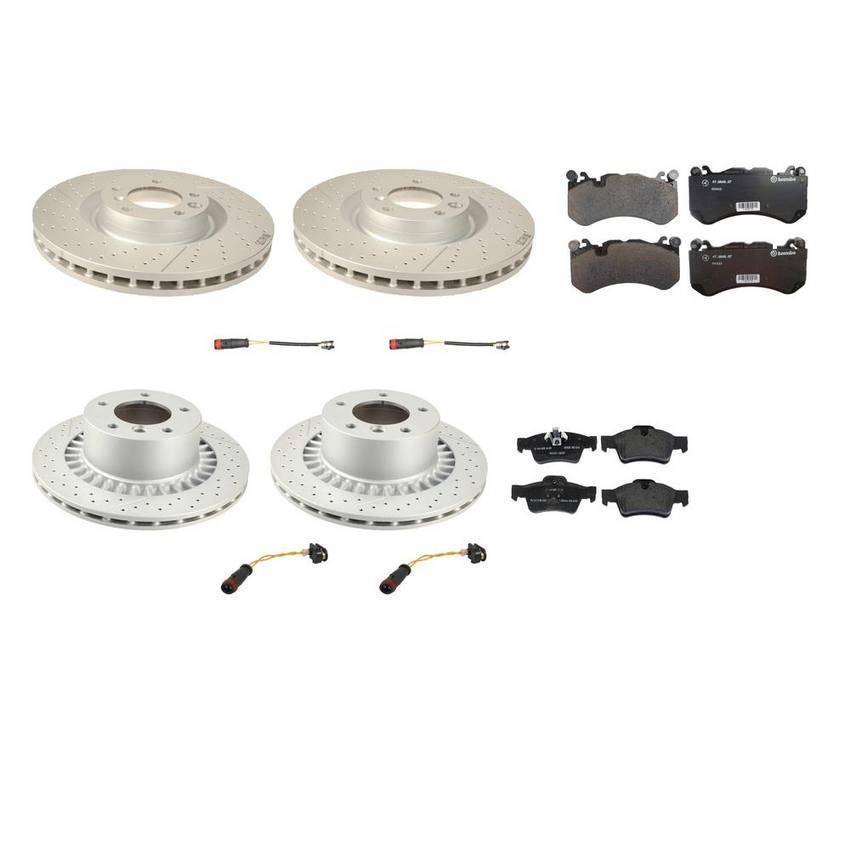 Mercedes Disc Brake Pad and Rotor Kit - Front and Rear (375mm/330mm) 008420412028